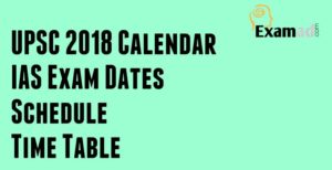 Upsc 2018 Calendar books