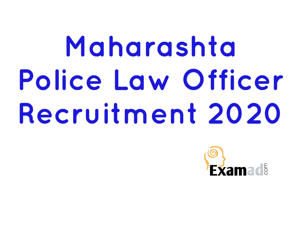 Maharashtra police Law Officer Recruitment 2020